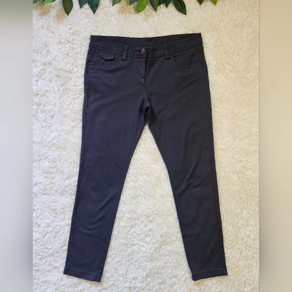 Gilbert Women's Classic Knit Skinny Charcoal Slacks - Picture 2 of 7